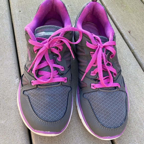 Womens Skechers Sport Summits New World Charcoal/Purple size 10 - Picture 1 of 7